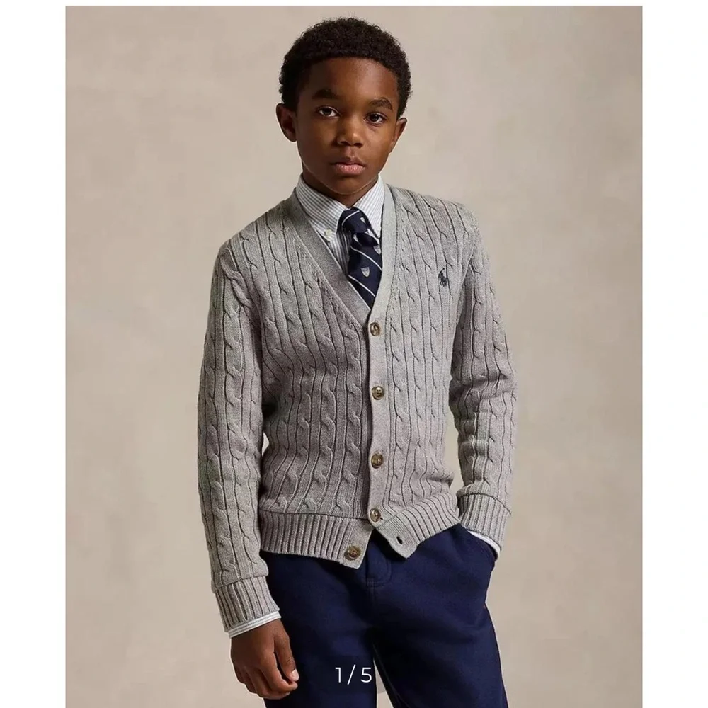 Polo by Ralph Lauren Cable Knit V-Neck Cardigan